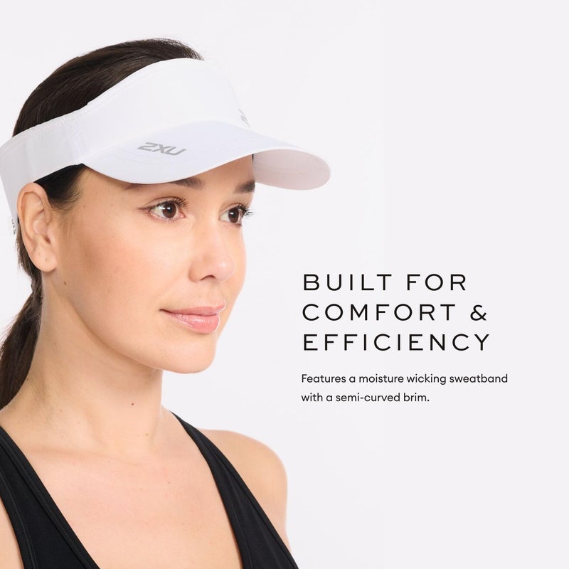 2XU Unisex Run Visor One Size fits All White - Image 4